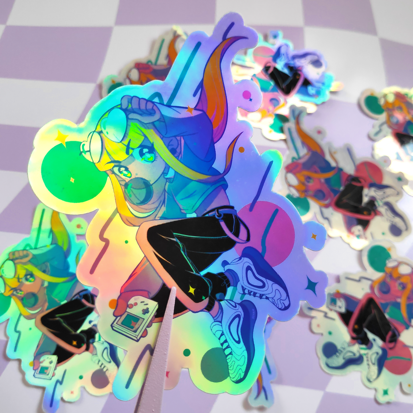 Sticker Holografico Retro