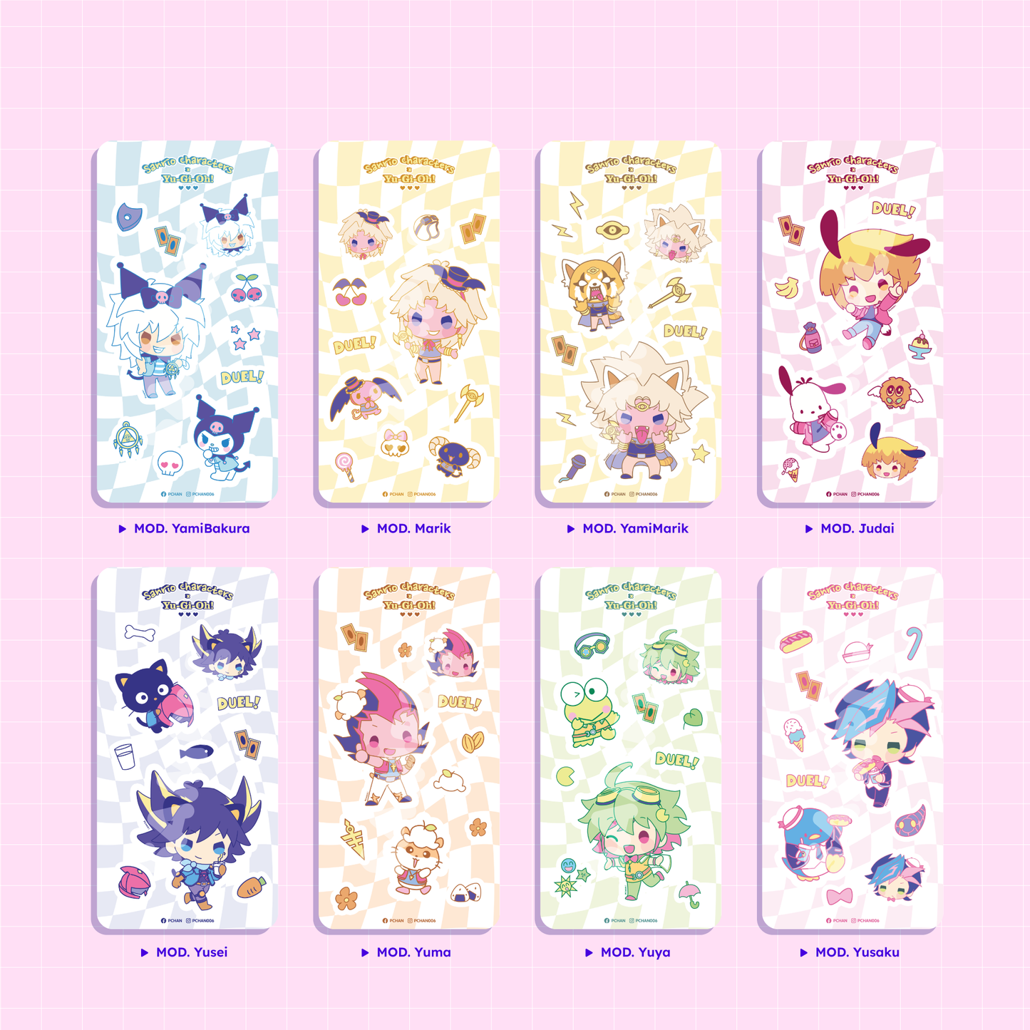 Sticker sheet SanrioxYu-Gi-Oh!