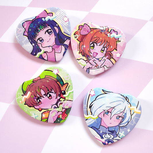 Boton holografico corazón CardCaptor Sakura