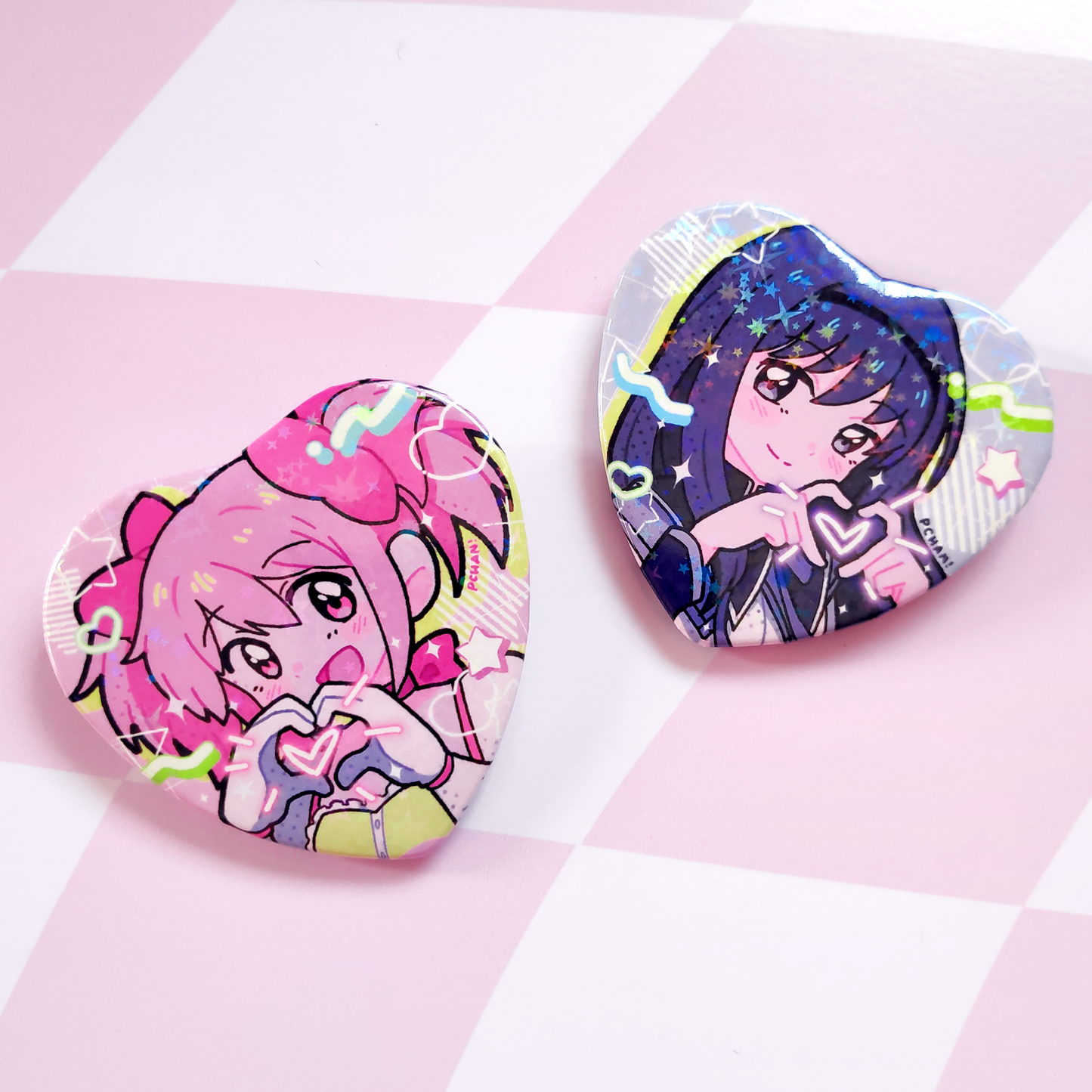 Boton holografico Puella Magi Madoka corazón