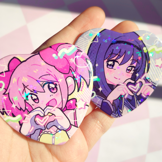 Boton holografico Puella Magi Madoka corazón