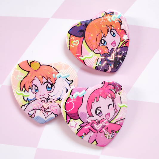 Boton holografico corazón Magic girl