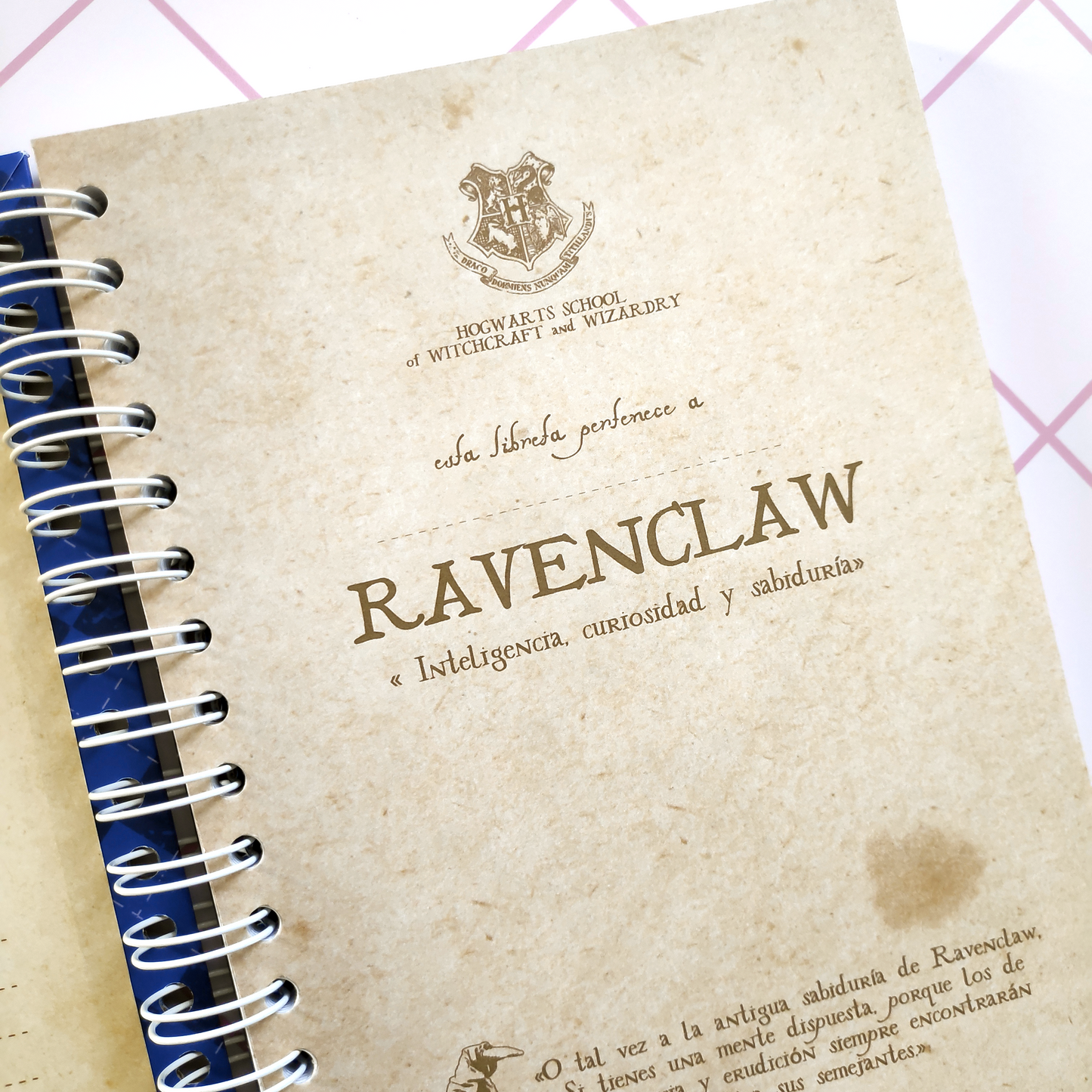 PREVENTA Libreta casa Hogwarts
