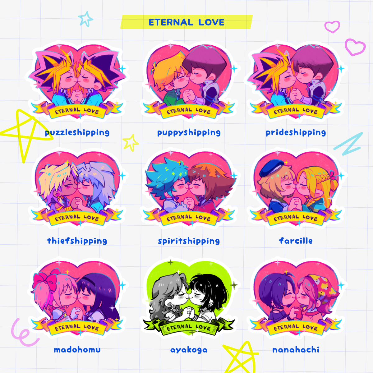 Sticker holografico Eternal Love