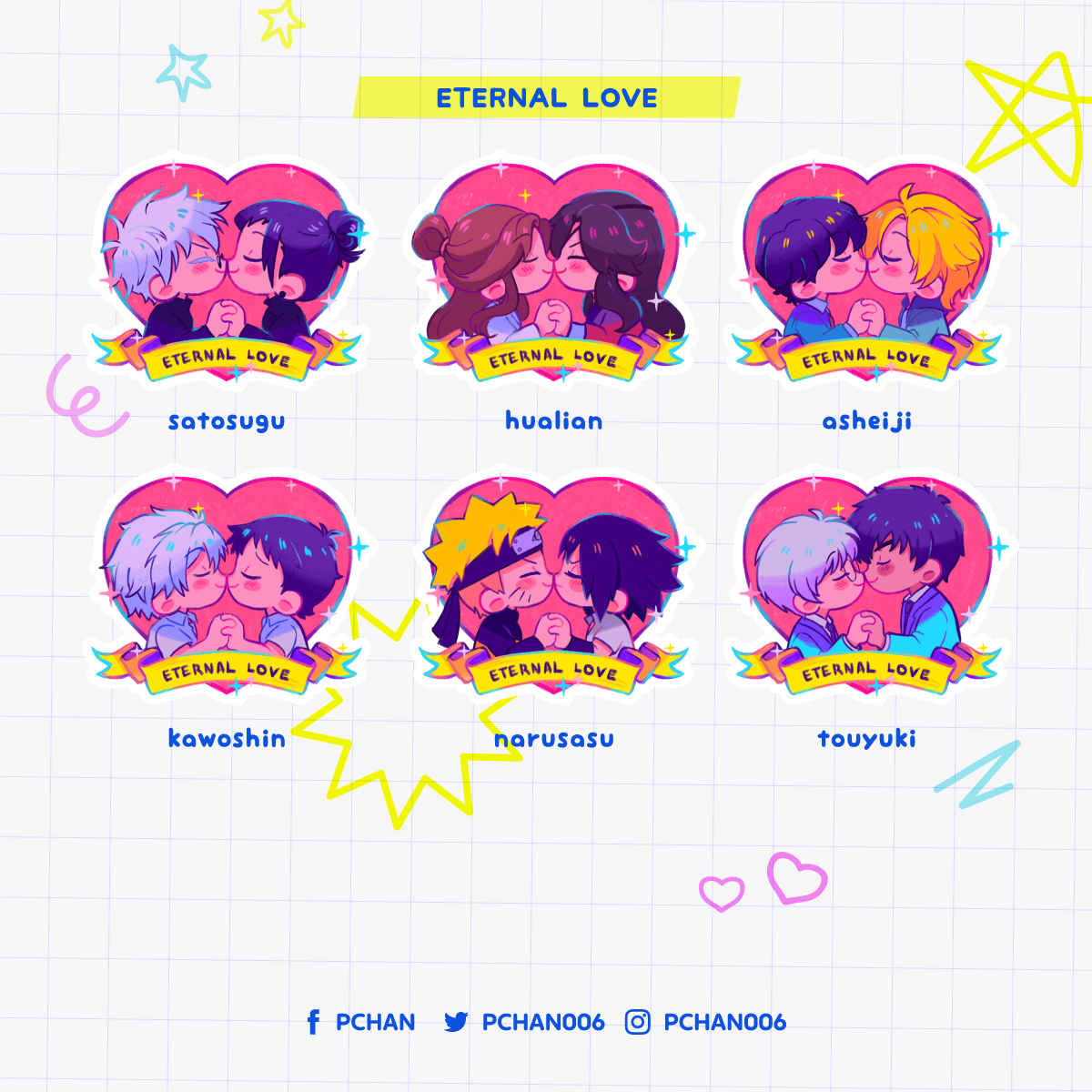 Sticker holografico Eternal Love