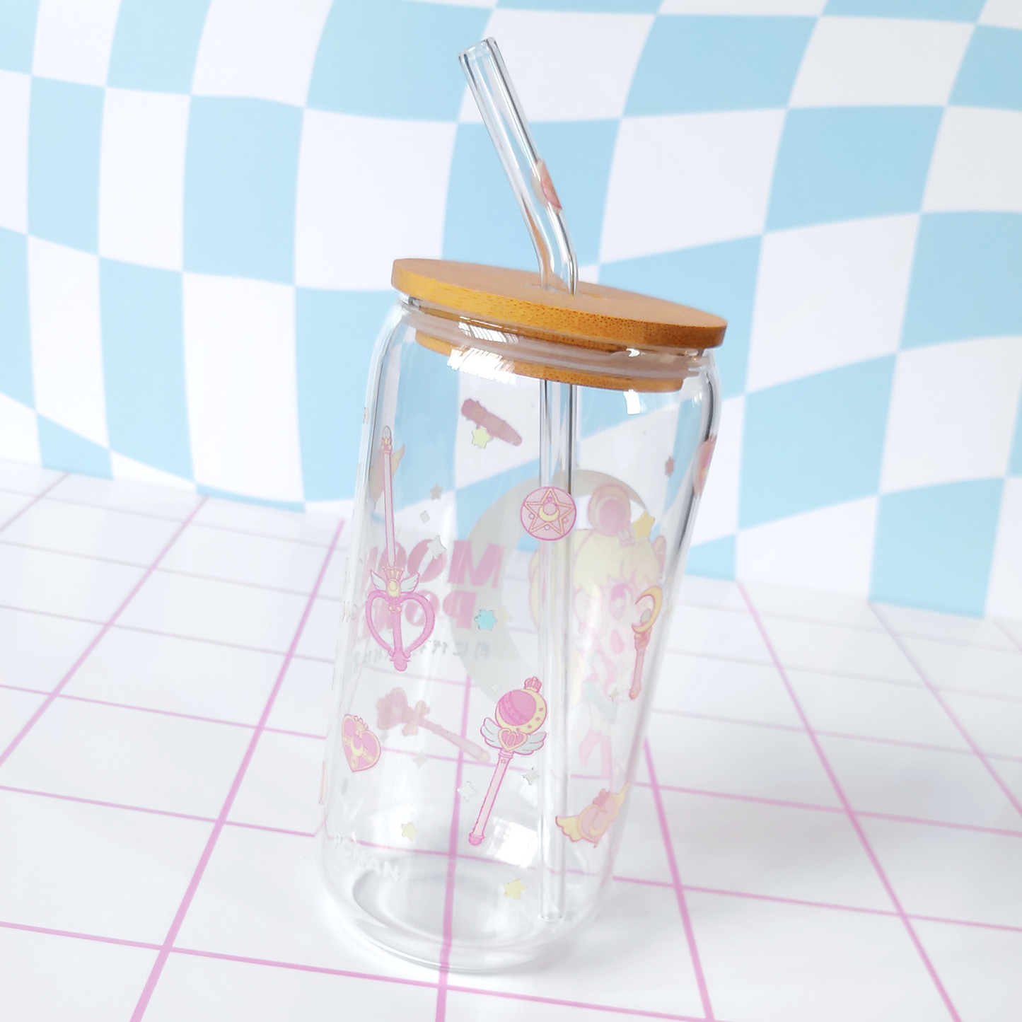 Vaso de vidrio Moon Pwr!