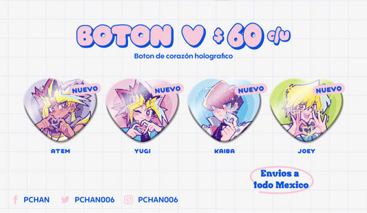 PREVENTA boton corazon YGO2025