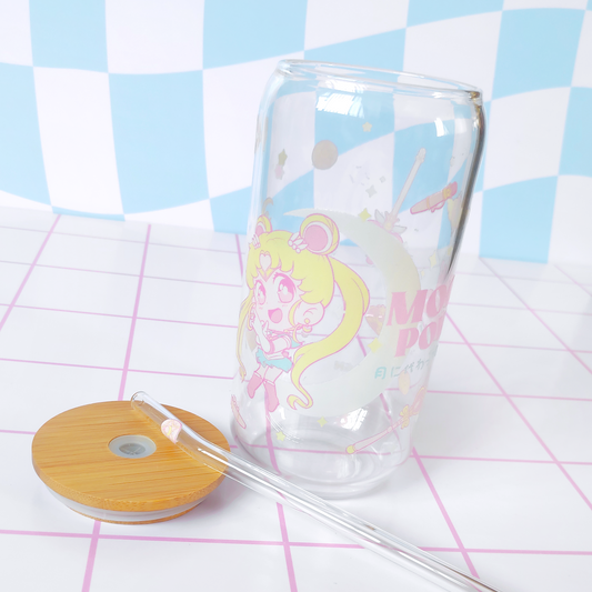 Vaso de vidrio Moon Pwr!